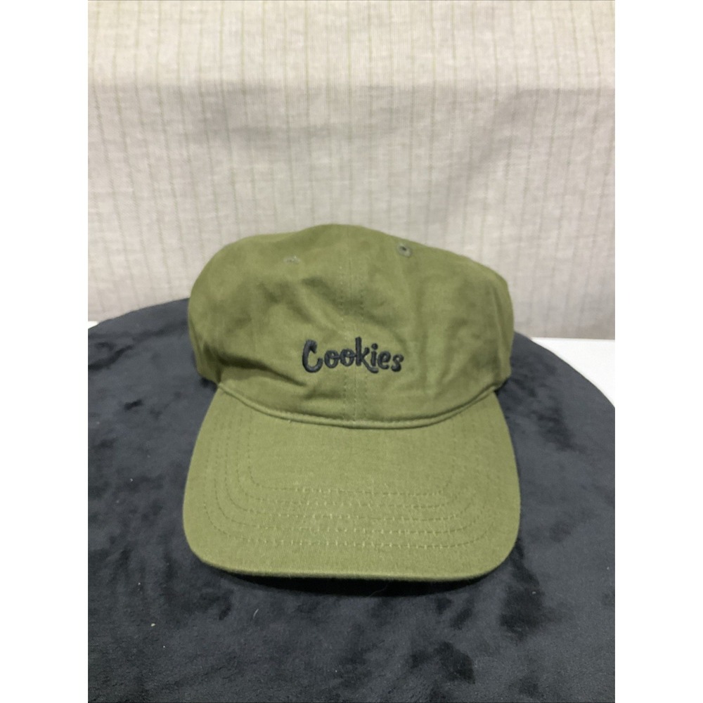 COOKIES ORIGINAL MINT COTTON CANVAS EMBROIDERED DAD HAT Olive Black OSFA
